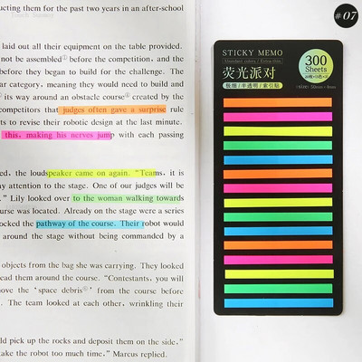 300Sheets/Set Rainbow Color Index Αυτοκόλλητα Σημειώσεις Σημειώσεις σημειωματάριων Σημειώσεις κολλώδεις διαφανείς σελιδοδείκτες PET Σημειωματάριο Σχολικά επιστολόχαρτα δώρα