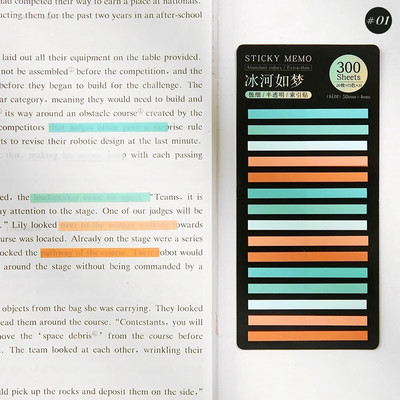 300Sheets/Set Rainbow Color Index Αυτοκόλλητα Σημειώσεις Σημειώσεις σημειωματάριων Σημειώσεις κολλώδεις διαφανείς σελιδοδείκτες PET Σημειωματάριο Σχολικά επιστολόχαρτα δώρα