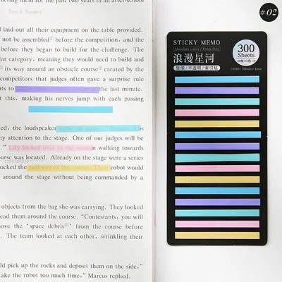 300Sheets/Set Rainbow Color Index Αυτοκόλλητα Σημειώσεις Σημειώσεις σημειωματάριων Σημειώσεις κολλώδεις διαφανείς σελιδοδείκτες PET Σημειωματάριο Σχολικά επιστολόχαρτα δώρα