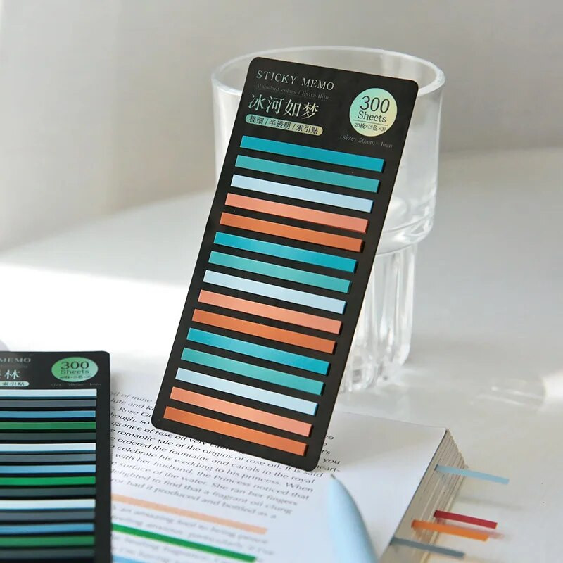 300Sheets/Set Rainbow Color Index Αυτοκόλλητα Σημειώσεις Σημειώσεις σημειωματάριων Σημειώσεις κολλώδεις διαφανείς σελιδοδείκτες PET Σημειωματάριο Σχολικά επιστολόχαρτα δώρα