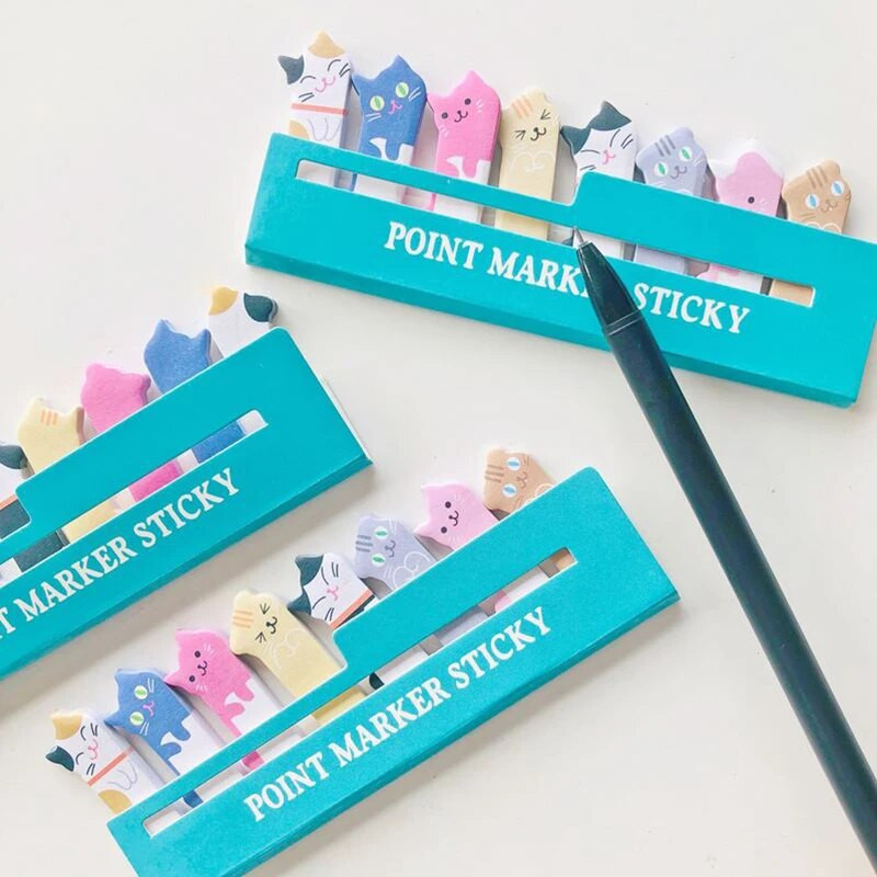 240 listova/paket Kawaii Cat Index Ljepljive bilješke Ušivanje Bilježnica Naljepnice Slatki podsjetnik DIY pribor Pribor za studentski dnevnik