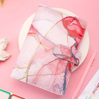 A6 Marble Colorful Money Budget Planner Binder Envelopes Cash Notebook for Budgeting Money Organizer for Budget Binder