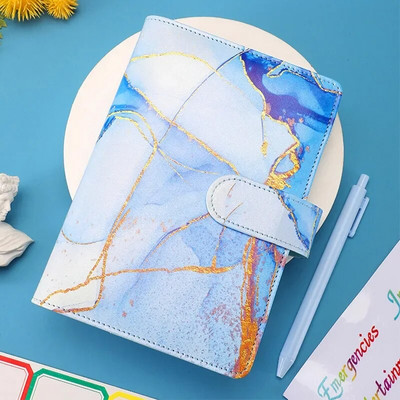 A6 Marble Colorful Money Budget Planner Binder Envelopes Cash Notebook for Budgeting Money Organizer for Budget Binder