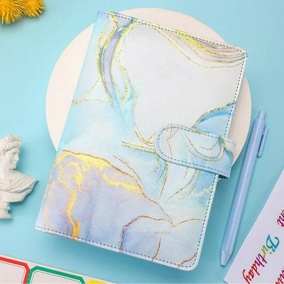A6 Marble Colorful Money Budget Planner Binder Envelopes Cash Notebook for Budgeting Money Organizer for Budget Binder