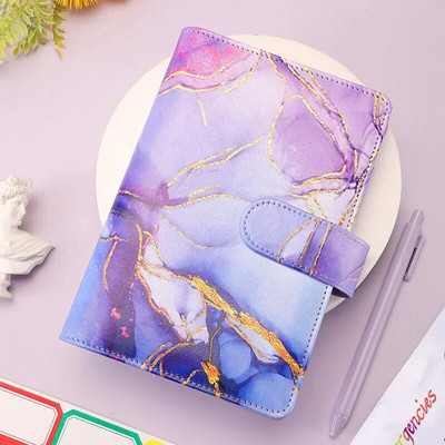 A6 Marble Colorful Money Budget Planner Binder Envelopes Cash Notebook for Budgeting Money Organizer for Budget Binder