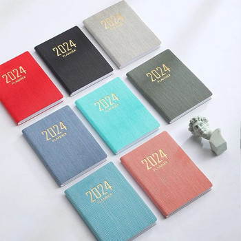 2024 A7 Mini Portable Agenda Βιβλίο Ημερολόγιο Weekly Planner Notebooks To Do List Αγγλικό Σημειωματάριο με Ημερολόγιο Σχολικά προμήθειες γραφείου