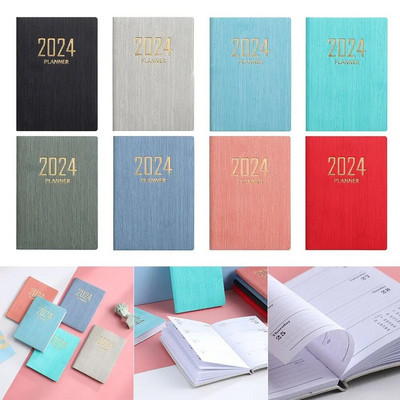 2024 A7 Mini Portable Agenda Βιβλίο Ημερολόγιο Weekly Planner Notebooks To Do List Αγγλικό Σημειωματάριο με Ημερολόγιο Σχολικά προμήθειες γραφείου