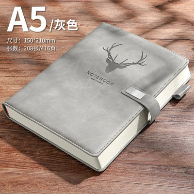 416 lehekülge Ülipaks nahk A5 ajakirja märkmik Koolikontor Koosolekute salvestusmärkmik Pehmest nahast päevikud 80g 2023/2024