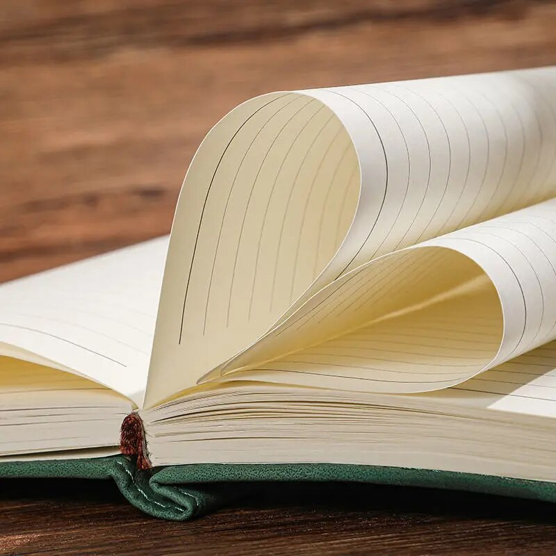 416 lehekülge Ülipaks nahk A5 ajakirja märkmik Koolikontor Koosolekute salvestusmärkmik Pehmest nahast päevikud 80g 2023/2024