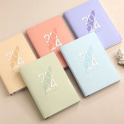 Kawaii 2024 Notebook 365 Days Budget Planner Diary Journal Planner Notepad Agenda Organizer Испанска ефективност Notepad Office