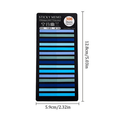 2023 Kawaii 300 de foi Bloc de note de culoare curcubeu Note lipicioase Hârtie autocolant Bloc de note Semn de carte Rechizite școlare Papetarie