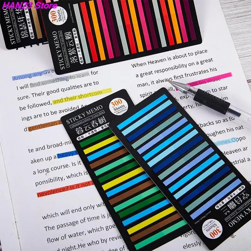2023 Kawaii 300 lehte vikerkaarevärviline memoplokk Kleepmärkmed Paberkleebis Märkmik Järjehoidja Koolitarbed Kirjatarbed