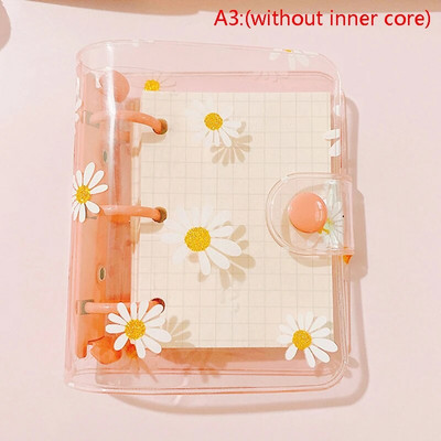 Mini 3 auguga Daisy Binder Märkmete plaanija Märkmiku Päeviku päevik Ring Köide Kawaii Koolitarbed