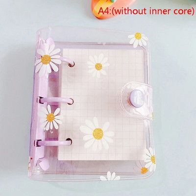 Mini 3 auguga Daisy Binder Märkmete plaanija Märkmiku Päeviku päevik Ring Köide Kawaii Koolitarbed