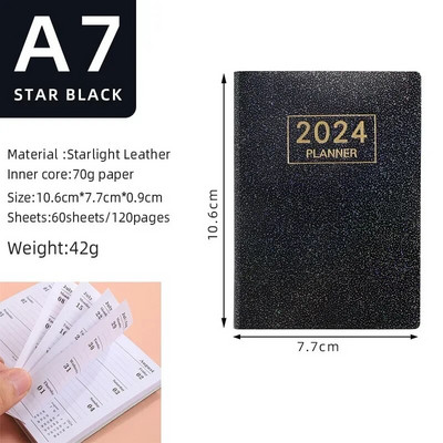 Planul Săptămânal Săptămâni Carte de mână 2024 Agenda Todolist Carte de Înregistrări Student Autodisciplină Plan Jurnal Birou școlar