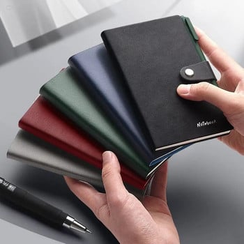 Κάλυμμα PU A7 Mini Notebook φορητό σημειωματάριο τσέπης Βιβλίο ημερολογίου Χειρόγραφο σημειωματάριο Word Βιβλίο Υπόμνημα Γραφείο Μαθητικό Σχολικό Χαρτικά