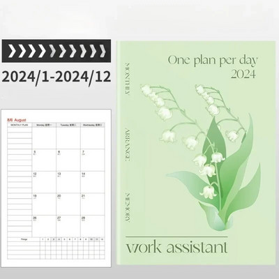 2024 A4 A5 Kalendar Dnevni red Planer Bilježnica Rasporedi za 365 dana Organizator Blokovi za pisanje Bilježnica Dnevnik Tjedni ciljevi Kontrolni popis navika