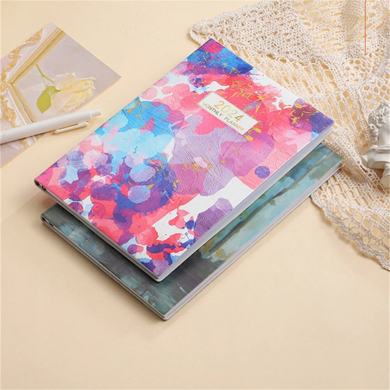 Isiklik korraldaja päevakava nädala kalender 2024 päeviku planeerija 365 päeva plaanija A6 A5 päevakava planeerija