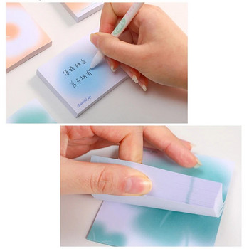 Yatniee 50 φύλλα Το Galaxy Dream το δημοσίευσε Sticky Notes Creative Gradient Color Memo Planner Αυτοκόλλητο NotePad Χαρτικά