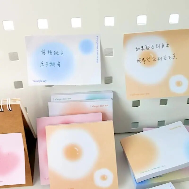 Yatniee 50 φύλλα Το Galaxy Dream το δημοσίευσε Sticky Notes Creative Gradient Color Memo Planner Αυτοκόλλητο NotePad Χαρτικά
