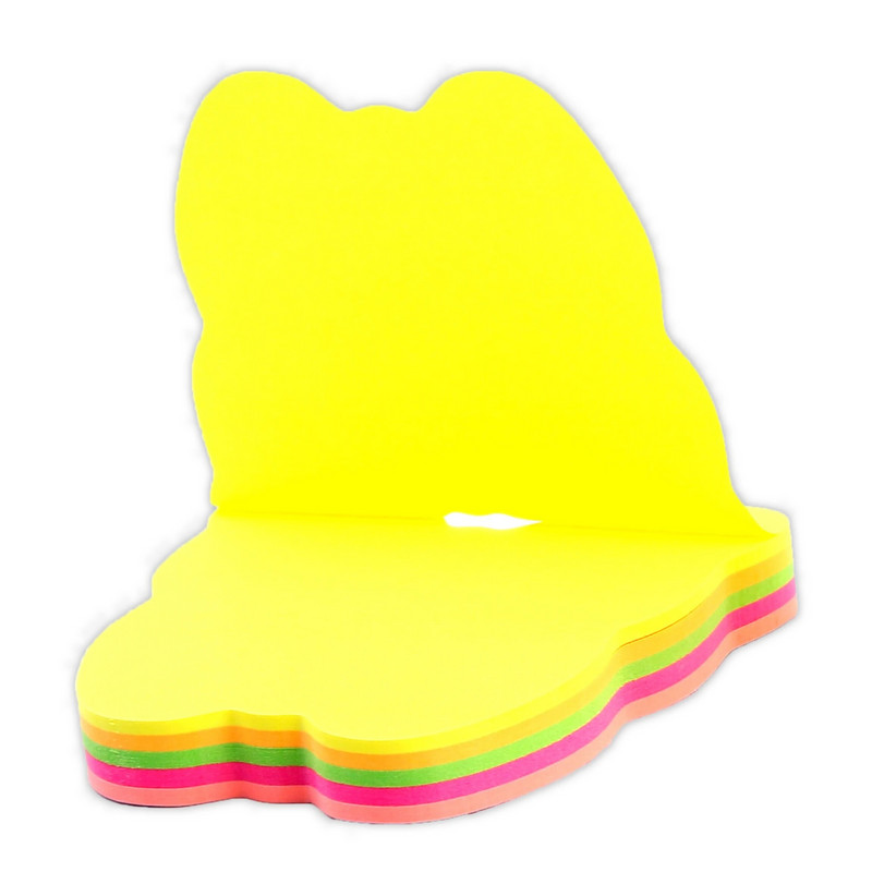 MOTARRO 100 lehte kleepuvad märkmed liblika kujuga kaasaskantav memo kaunistus väljalõigete paber loominguline statsionaarne