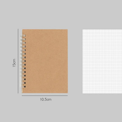 16K/A5/A6 khakivärvi kaanega märkmikud, täpid/ruut/joonitud/tühi õpilaste igapäevaste kirjutamise plaanija Kontoritarbed, kirjatarbed