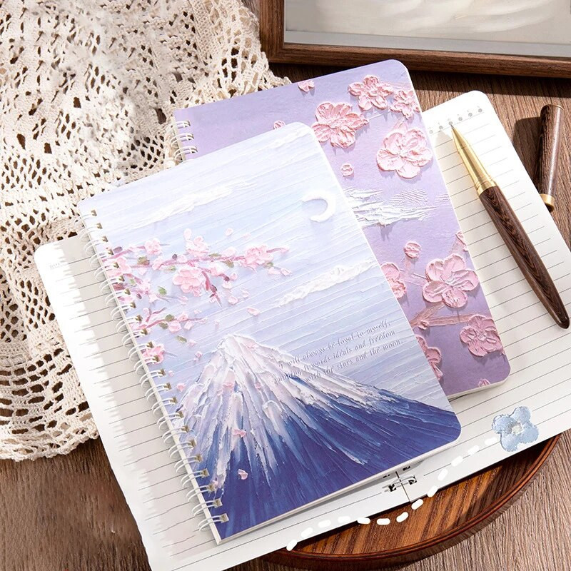 Ins Õlimaal Maastik A5 mähisega märkmik õpilastele igapäevaste ajakirjade planeerija märkmik Kawaii kirjatarvete kingitus kooli kontoritarbed