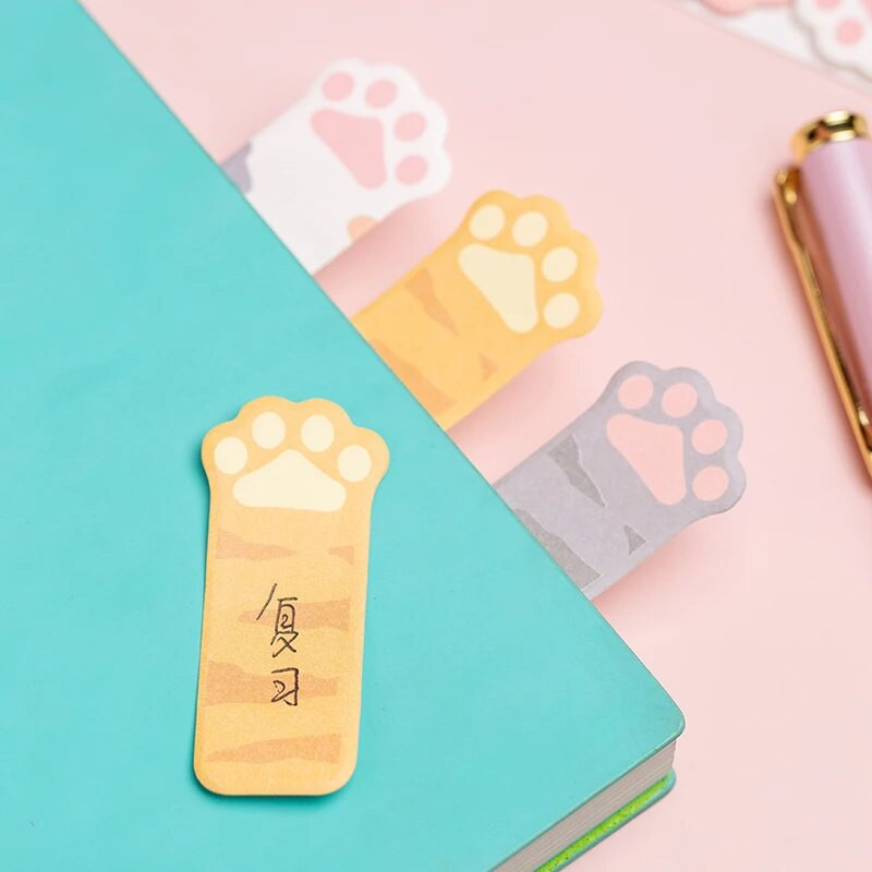 120 φύλλα/συσκευασία Cute Cat Claw Stitching Notepad Αυτοκόλλητα σημειωματάριο Υπόμνημα DIY Kawaii Stationery Student Diary Supply