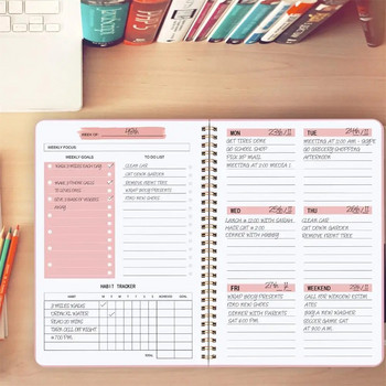 2023 Weekly Planner Agenda A5 Notebook Planner Pouch 52 Weeks Planner Schedules Γραφική ύλη Σχολική προμήθειες γραφείου Χαρτικά