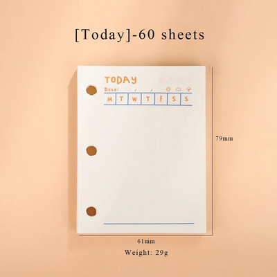 JIANWU Creative armas läbipaistev 3 rõngaga mini lahtiste lehtedega käsiraamat õpilaste kaasaskantav sülearvuti rõngasköitja Kawaii koolitarbed