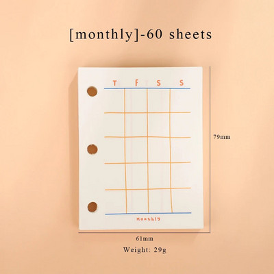 JIANWU Creative armas läbipaistev 3 rõngaga mini lahtiste lehtedega käsiraamat õpilaste kaasaskantav sülearvuti rõngasköitja Kawaii koolitarbed