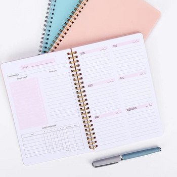 2024 A5 Agenda Planner Седмичен плановик Списък със задачи Дневник Цели Графици на навици Тетрадки Училищни канцеларски материали Офис Блокове за писане