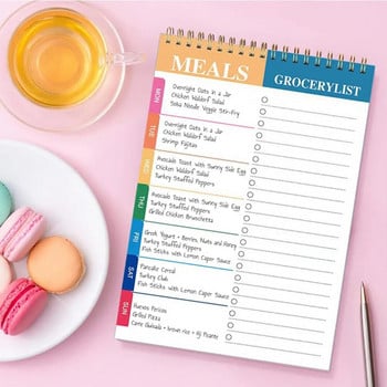 Efficient Daily Planning Pad with Spiral Binding Βελτιωμένη διαχείριση χρόνου Πρόγραμμα αυτοπειθαρχίας Εβδομαδιαίο μηνιαίο βιβλίο πηνίων