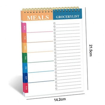 Efficient Daily Planning Pad with Spiral Binding Βελτιωμένη διαχείριση χρόνου Πρόγραμμα αυτοπειθαρχίας Εβδομαδιαίο μηνιαίο βιβλίο πηνίων