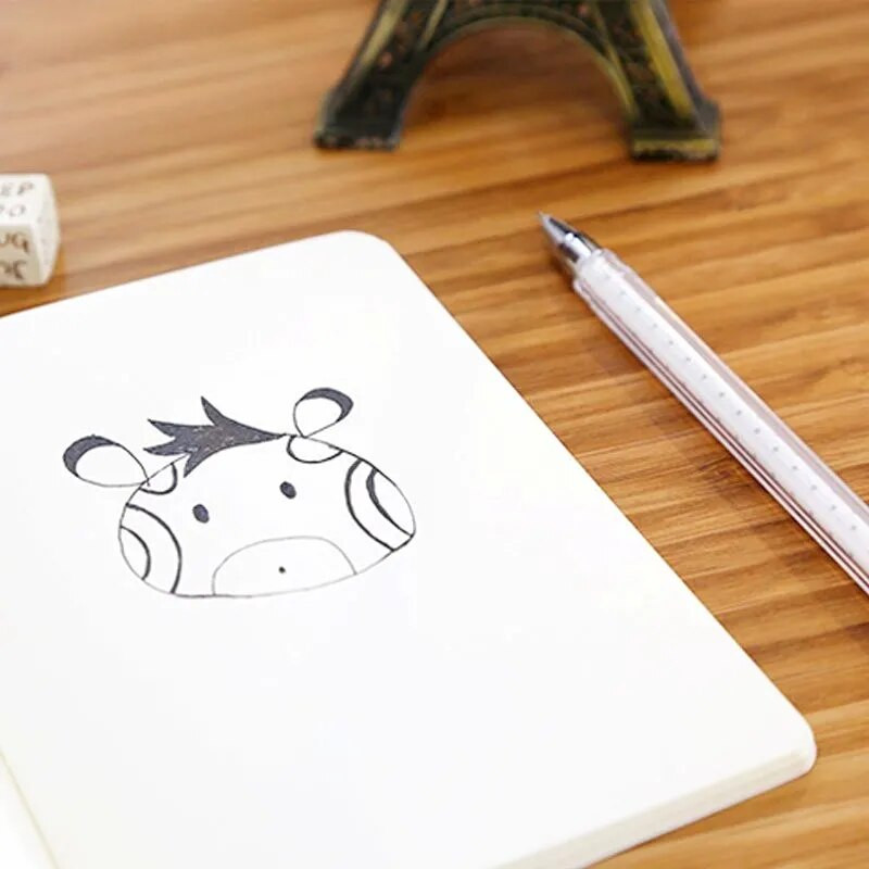 Σημειωματάριο A6 Retro Blank Paper Diary Blank Sketchbook for Graffiti Painting Σχέδιο Μαύρο εξώφυλλο 88 Σελίδες Γραφείο Σχολική γραφική ύλη