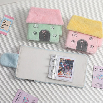 New Kawaii House shape Series Furry 3 Inch Kpop Photocards Binder Book Idol Photo Cards Album Collection Книга