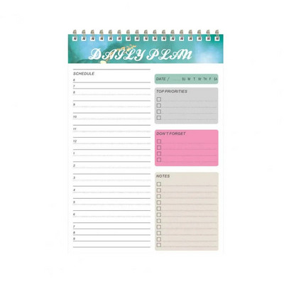 Nädalaplaneerija Kahe traadiga köitmine paks paber ülesannete loend Ajakava päevaplaneerimine Märkmiku ajakiri Kontori märkmiku kontroll-loend