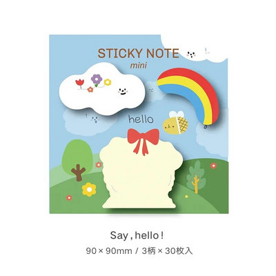Μικρή παιδική σειρά Cartoon Sticky Notes Memo Pad Diary Stationary Scrapbook Διακοσμητικό χαριτωμένο μίνι Halloween N Times Sticky