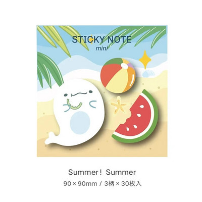 Μικρή παιδική σειρά Cartoon Sticky Notes Memo Pad Diary Stationary Scrapbook Διακοσμητικό χαριτωμένο μίνι Halloween N Times Sticky