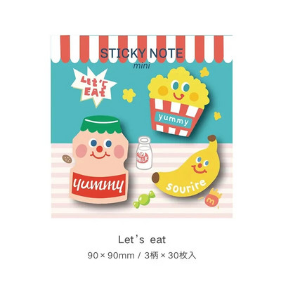 Μικρή παιδική σειρά Cartoon Sticky Notes Memo Pad Diary Stationary Scrapbook Διακοσμητικό χαριτωμένο μίνι Halloween N Times Sticky