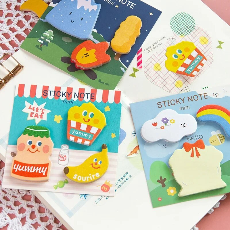 Μικρή παιδική σειρά Cartoon Sticky Notes Memo Pad Diary Stationary Scrapbook Διακοσμητικό χαριτωμένο μίνι Halloween N Times Sticky