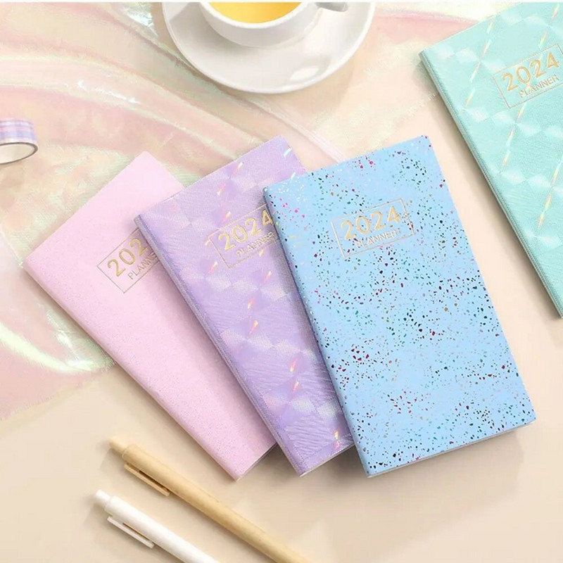 60 lehte tihendab Agenda 2024 Planner kaasaskantav A6 ajakava koostaja Kvaliteetne ärimärkmik kooli kontorisse