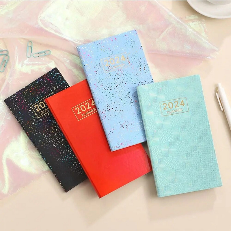 60 lehte tihendab Agenda 2024 Planner kaasaskantav A6 ajakava koostaja Kvaliteetne ärimärkmik kooli kontorisse