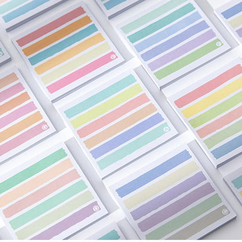 Χρώμα Morandi Stripe Sticky Note Ημερολόγιο Λίστα εκκρεμοτήτων Μήνυμα Αυτοκόλλητο λογαριασμού χειρός Χαρτικά