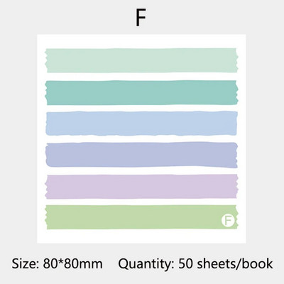 Värv Morandi Stripe Kleepmärkme Memo Päevik Tegevusloend Sõnum Käsikonto Kleebis Kirjatarbed