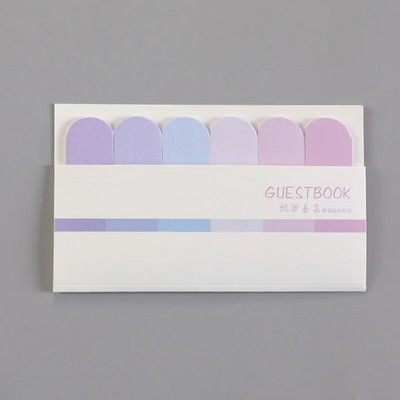 Αναφερόμενα αυτοκόλλητα ταξινομημένες σημειώσεις N φορές αυτοκόλλητα χαριτωμένα δημιουργικά έξι χρώματα μνημόνιο εκμάθησης Ν φορές αυτοκόλλητα ντεγκραντέ