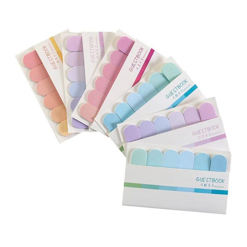 Αναφερόμενα αυτοκόλλητα ταξινομημένες σημειώσεις N φορές αυτοκόλλητα χαριτωμένα δημιουργικά έξι χρώματα μνημόνιο εκμάθησης Ν φορές αυτοκόλλητα ντεγκραντέ