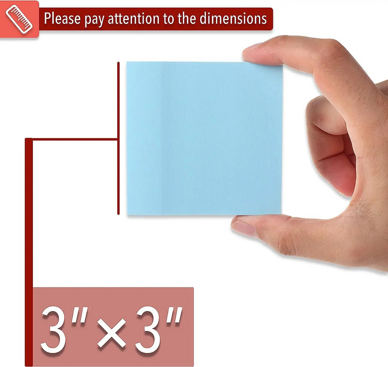 Αυτοκόλλητες σημειώσεις, 3"x3", 100 φύλλα/Μπλοκ, Παστέλ αυτοκόλλητες σημειώσεις, Αυτοκόλλητες σημειώσεις, Αυτοκόλλητα επιθέματα Πολύχρωμες κολλώδεις σημειώσεις για το γραφείο