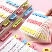 Πλαστικό αυτοκόλλητο ευρετηρίου PET Ετικέτες κατηγορίας χαριτωμένες αυτοκόλλητες σημειώσεις μαθητής σχολείου σελιδοδείκτης χαρτί αυτοκόλλητο αυτοκόλλητο οδηγιών δώρο