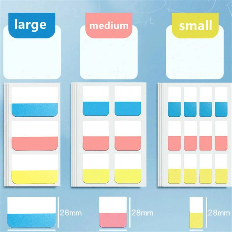 Πλαστικό αυτοκόλλητο ευρετηρίου PET Ετικέτες κατηγορίας χαριτωμένες αυτοκόλλητες σημειώσεις μαθητής σχολείου σελιδοδείκτης χαρτί αυτοκόλλητο αυτοκόλλητο οδηγιών δώρο